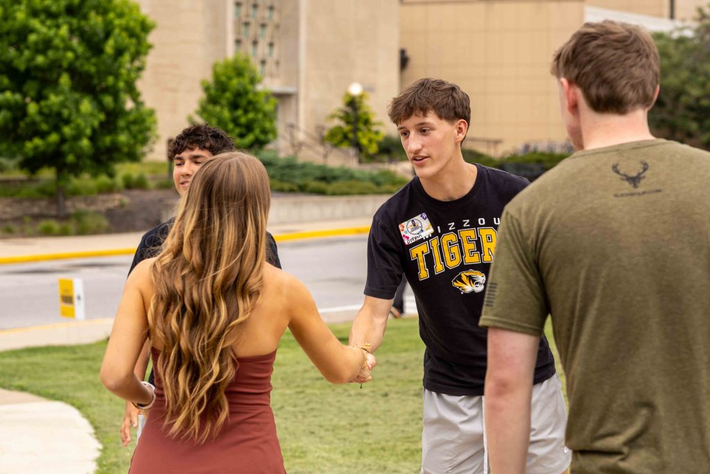 Students have the opportunity to meet each other during small group activities.